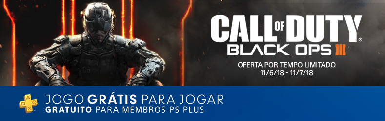 Call of Duty Black Ops III grátis na PS PLUS