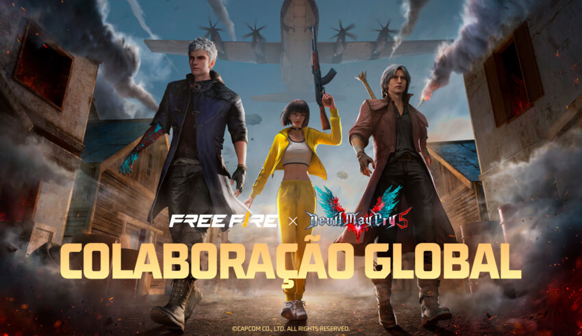 Free Fire recebe skins do Dante e Nero